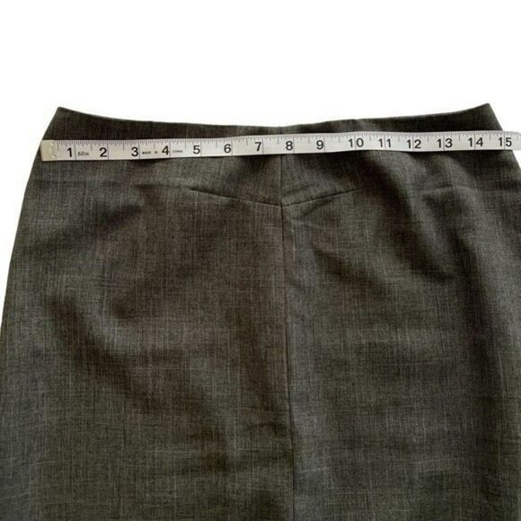 Cache Women's Gray Pencil Skirt Back Slit Size 8 - Picture 6 of 8